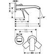 Змішувач прихованого монтажу для раковини Hansgrohe Vivenis 75050340 хром чорний матовий, фото 2