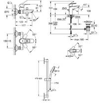 Набір змішувачів для ванни Grohe BauLoop New 3 в 1 UA123215M1, фото №2