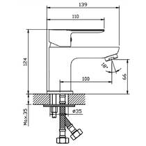 Смеситель для раковины Devit Harmony 5450011 хром, фото №2