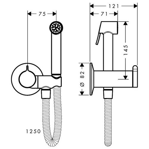 Гигиенический душ Axor Bidette 29242140 бронза матовый