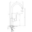 Смеситель для кухни Devit Life 5521031, хром, фото 3