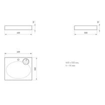 Раковина Paa Claro Mini Kiclamisif/00 на пральну машину 60x50 см, фото №3