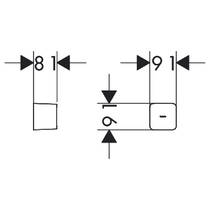 Органайзер малый для тумбы 90/90 Hansgrohe IntraStoris 54225670 черный матовый, фото №2