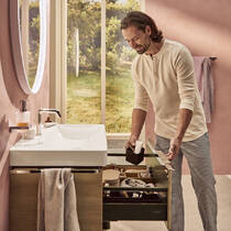 Органайзер малый для тумбы 90/90 Hansgrohe IntraStoris 54225670 черный матовый, фото №6