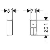 Органайзер большой для тумбы 90/220 Hansgrohe IntraStoris 54226670 черный матовый, фото №2