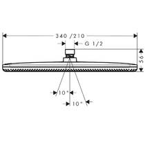 Верхний душ Hansgrohe Raindance Alive Q 24530670 210/340 1jet черный матовый, фото №2