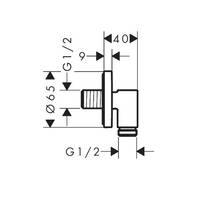Шлангове підключення Hansgrohe FixFit Fine S 28882000 хром, фото №2