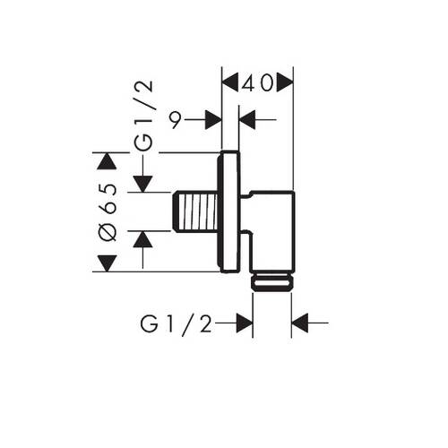 Шланговое подключение Hansgrohe FixFit Fine S 28882000 хром, фото 2