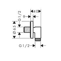 Шлангове підключення Hansgrohe FixFit Fine S 28882670 чорний матовий, фото №2
