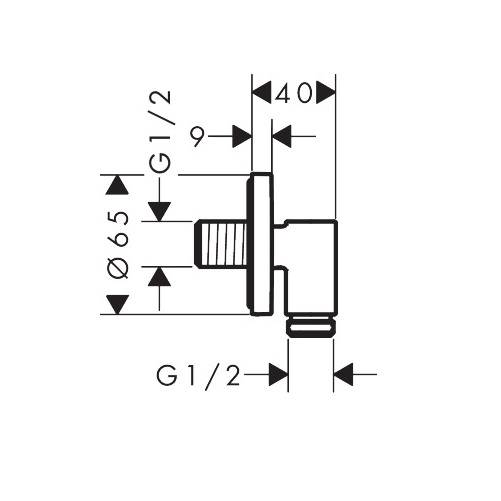 28882670 HG FixFit Fine S Шлангове підключення, чорний матовий (1 сорт)
