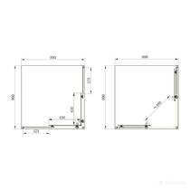 Душевая кабина Devit Frame SHRC54906 90х90 см профиль хром/прозрачное стекло, фото №3