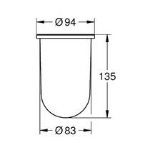Колба для щітки для унітаза Grohe Essentials 40393000 запасна, фото №2