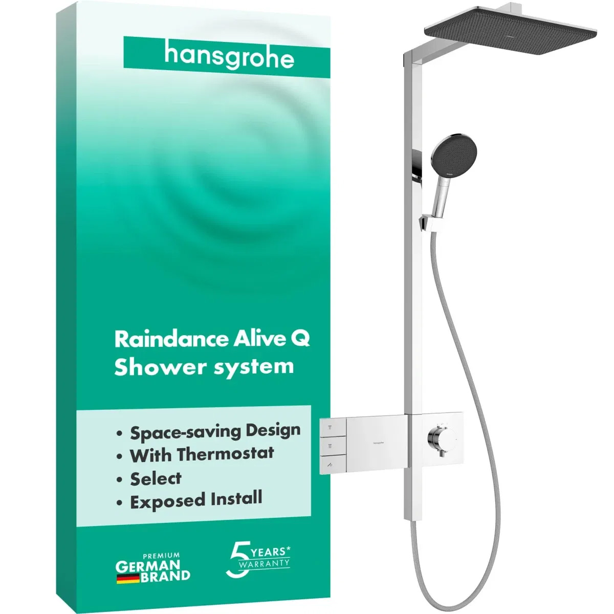 24590000 HG Raindance Alive Q Душова система 210/340 2jet з ShowerSelect Comfort, хром (1 сорт)