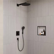 Душевая система скрытого монтажа Hansgrohe Raindance Alive S 24630670 300 1jet черный матовый, фото №3