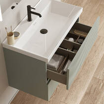 Тумба Royo Vora 131769 80 см подвесная со столешницей 131452 mineral green (зеленый), фото №4