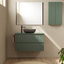 Тумба Royo Vora 131769 80 см подвесная со столешницей 131452 mineral green (зеленый), фото №1