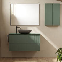 Тумба Royo Vora 131775 100 см подвесная со столешницей 131454 mineral green (зеленый), фото №1