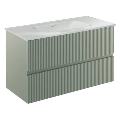 Тумба Royo Vora 131775+126225 подвесная 100 см Mineral Green с