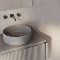 Тумба Royo Vora 131767 80 см підвісна зі стільницею 127435 sand matt (бежевий), фото №5