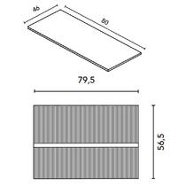 Тумба Royo Vora 131767 80 см підвісна зі стільницею 127435 sand matt (бежевий), фото №3