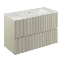 Тумба Royo Vora 131767+126224 підвісна 80 см matt sand з раковиною Enzo, фото №1