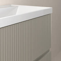 Тумба Royo Vora 131773+126225 підвісна 100 см matt sand з раковиною Enzo, фото №4