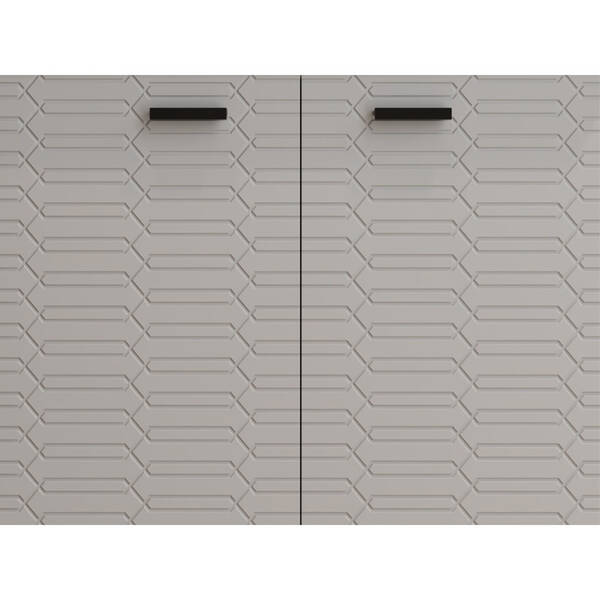 Тумба Devit Flow 484050G з умивальником та ручками, сірий матовий, фото 6