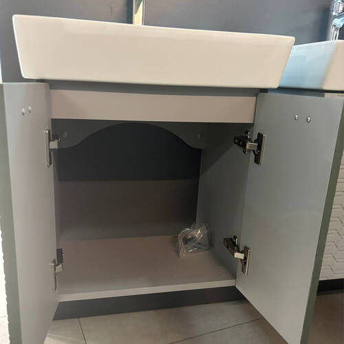 Тумба Devit Flow 484050E 50 см з умивальником та ручками, смарагдовий матовий, фото 13