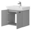 Тумба Devit Flow 484060G 60 см з умивальником та ручками, сірий матовий, фото 3