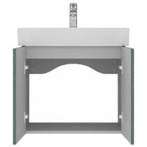 Тумба Devit Flow 484060E 60 см з умивальником та ручками, смарагдовий матовий, фото №4