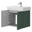 Тумба Devit Flow 484060E 60 см с умывальником и ручками, изумрудный матовый, фото 3