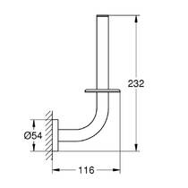 Держатель для запасного рулона туалетной бумаги Grohe Essentials 40385DL1 без крышки, теплый закат (брашированное розовое золото), фото №2