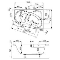 Ванна акрилова Vagnerplast Melite VPBA163MEL3PX-04 160x105 правостороння з панеллю VPPP16009FP3 + VPSET007 ніжки, біла, фото №3