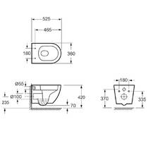Унітаз підвісний Devit Aero 3810830 безобідковий з кришкою soft-close, Vortex Flush, білий глянець, фото №2