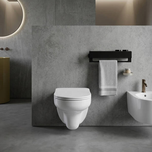 Підвісний безобідковий унітаз Devit Simple 3810825 з кришкою soft