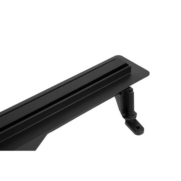 UN7033B Universal Slim Душовий канал 70 з нержавіючої сталі, сифоном і декоративною накладкою, з горизонтальним виводом, чорний — фото 4