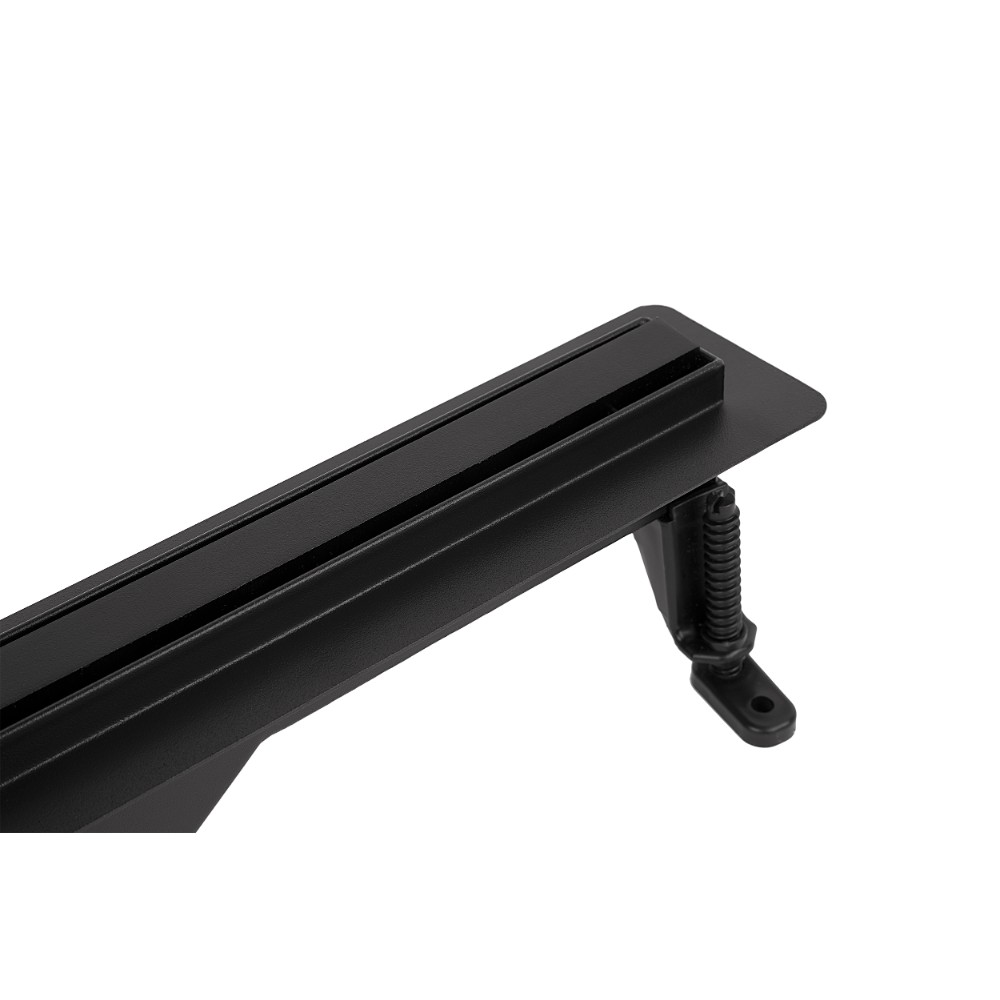 UN7033B Universal Slim Душовий канал 70 з нержавіючої сталі, сифоном і декоративною накладкою, з горизонтальним виводом, чорний (1 сорт)