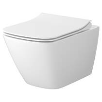Унитаз подвесной Cersanit City Pro Vortex S701-884 CET C200 с тонким дюропластовым сиденьем, белый, фото №2