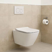 Унитаз подвесной Cersanit City Pro Vortex S701-884 CET C200 с тонким дюропластовым сиденьем, белый, фото №1