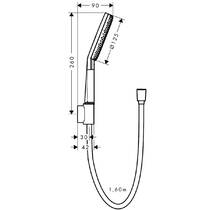 Душовий набір Hansgrohe Raindance Alive Select S 3jet EcoSmart 24611140 з тримачем та шлангом 1,6 м, бронза, фото №2