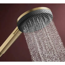 Душовий набір Hansgrohe Raindance Alive Select S 3jet EcoSmart 24611140 з тримачем та шлангом 1,6 м, бронза, фото №3