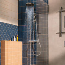 Душова система Hansgrohe Activera S 240 1jet EcoSmart 28078000 з термостатом Ecostat Fine Varia, хром, фото №1