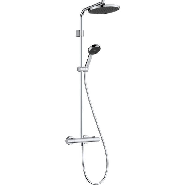 28078000 HG Activera S Душова система Showerpipe 240 1jet EcoSmart з Ecostat Fine Varia, хром — фото 2