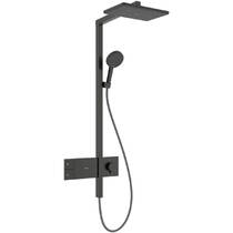 Душевая система Hansgrohe Raindance Alive Q 210/340 1jet с ShowerSelect Comfort 24580340 черный матовый хром, фото №1