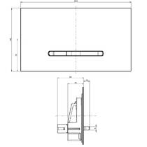 Клавиша смыва Villeroy & Boch ViConnect M300 922160RB черное стекло/хром, фото №3