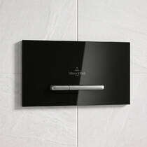 Клавіша змиву Villeroy & Boch ViConnect M300 922160RB чорне скло/хром, фото №1