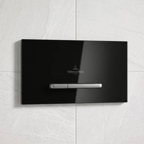 Клавіша змиву Villeroy & Boch ViConnect M300 922160RB чорне скло/хром, фото 1