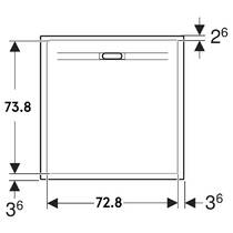 Душевой поддон Geberit Sestra 550.290.00.2 80х80 см квадратный, поверхность сланцевая структура, цвет белый, фото №3