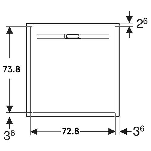 Душовий піддон Geberit Sestra 550.290.00.2 80х80 см квадратний, поверхня сланцева структура, колір білий, фото 3