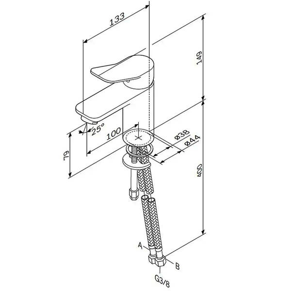 Смеситель для раковины AM.PM X-Joy S F85A02100 хром, фото 3
